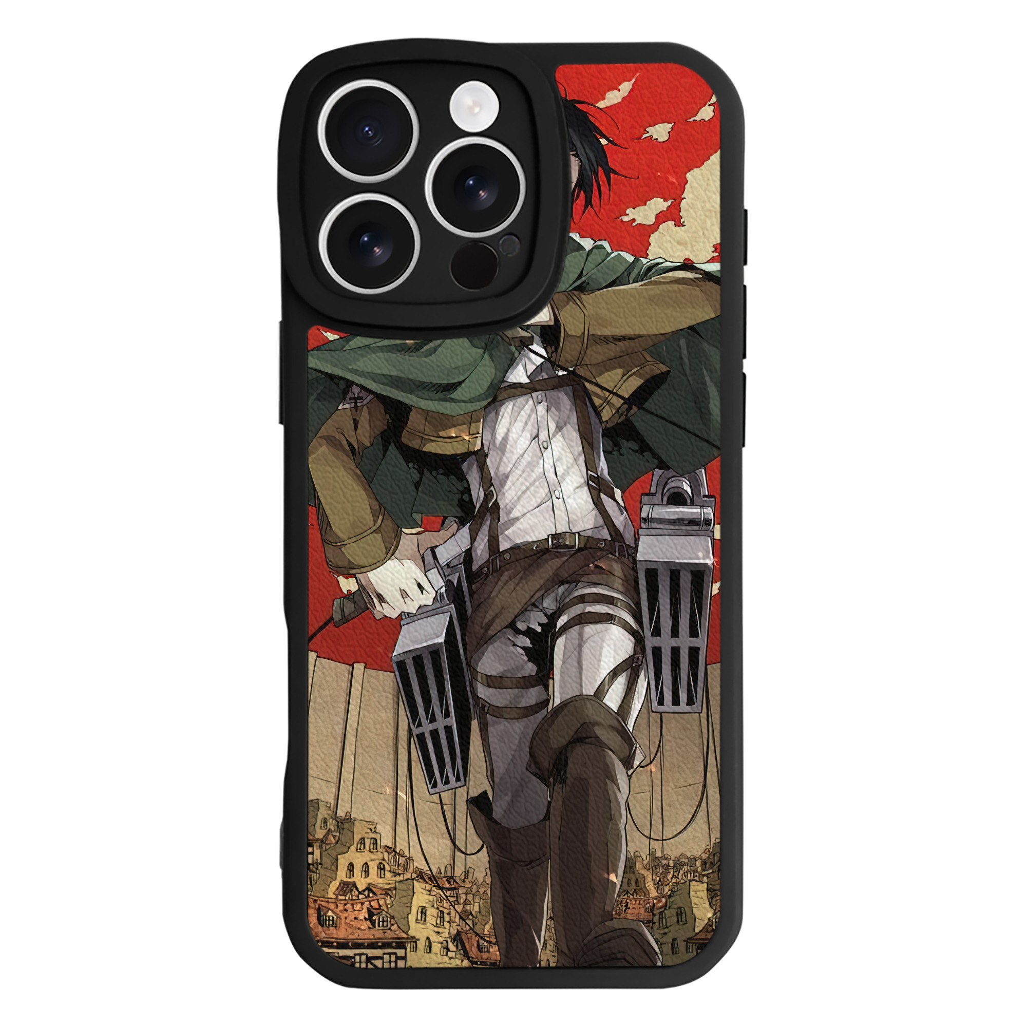 （画像用） 進撃の巨人 Attack on Titan 【iPhone 16シリーズ対応】シリコンスマホケース（レザー調） 材質：シリコン